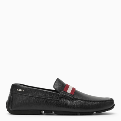 Shop Bally | Black/red Pearce Loafers