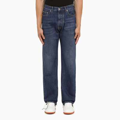 Shop Off-white ™ Blue Cotton Denim Jeans