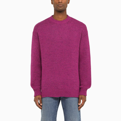 Shop Roberto Collina | Cyclamen Alpaca Crew-neck Sweater In Purple