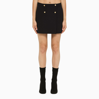 Shop Alexander Mcqueen | Navy Wool Miniskirt In Blue