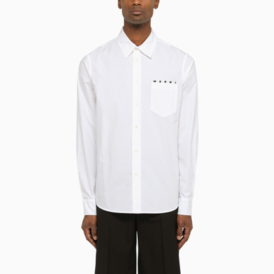 Shop Marni | Classic White Shirt With Logo