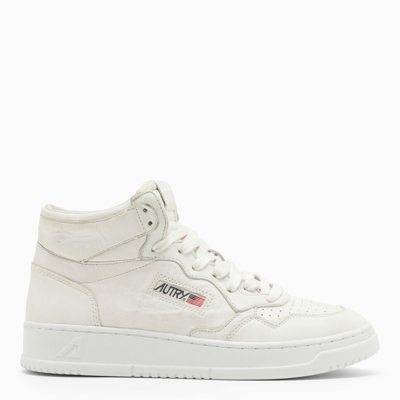 Shop Autry | Medalist Mid Sneakers In White Leather