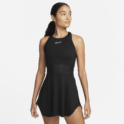 Shop Nike Women's Court Dri-fit Slam Tennis Dress In Black