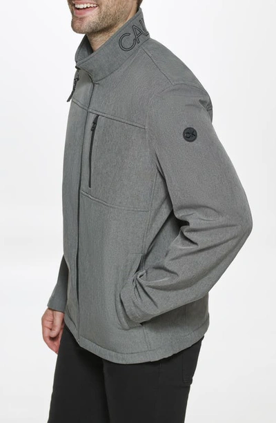 Shop Calvin Klein Softshell Jacket In Light Grey Heather