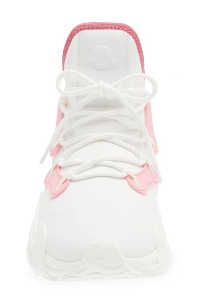 Shop Moncler Lunarove Low Top Sneaker In White/ Pink