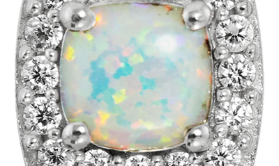 Shop Savvy Cie Jewels Cz Pavé Created Opal Drop Earrings In White