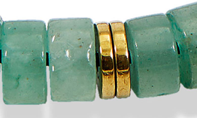 Shop Savvy Cie Jewels Jade Adjustable Slider Bracelet In Green