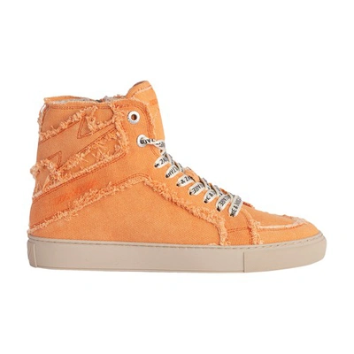 Shop Zadig & Voltaire Zv1747 High Flash Trainers In Vibe