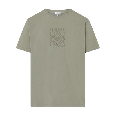 Shop Loewe Oversized Anagram T-shirt In Platinum