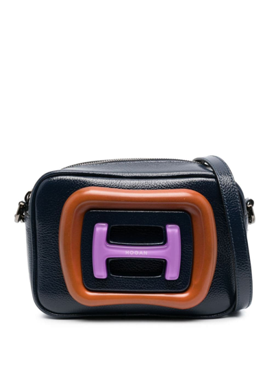 Shop Hogan H-bag Camera Crossbody Bag In Blue