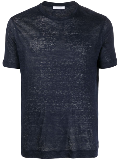 Shop Cruciani Lined Short-sleeved T-shirt In Blue