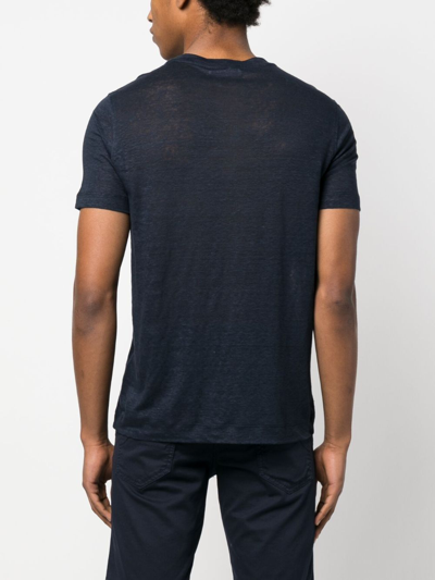 Shop Cruciani Lined Short-sleeved T-shirt In Blue