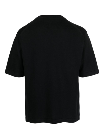 Shop John Smedley Short-sleeve Cotton T-shirt In Black