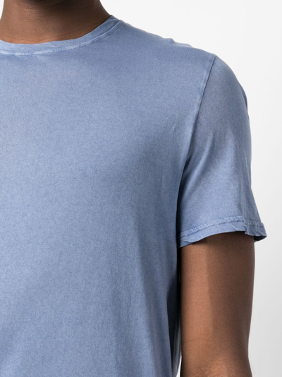 Shop Fedeli Crew-neck Cotton T-shirt In Blue