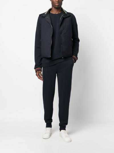 Shop Paul Smith Contrasting-trim Track Trousers In Blau