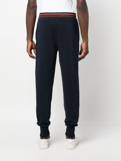 Paul Smith Signature Stripe Cotton Sweatpants In Blau