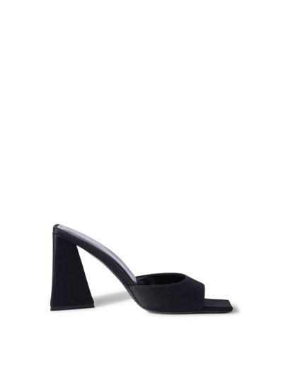 Attico Devon 85mm Patent-leather Mules In Black