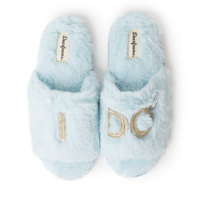 Shop Dearfoams Womens Lane Bridal Slide Slippers In Blue