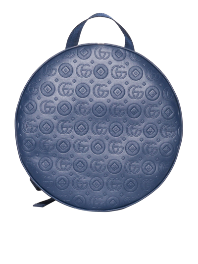 Shop Gucci Gg Dots Supreme Rounded Backpack In Blue