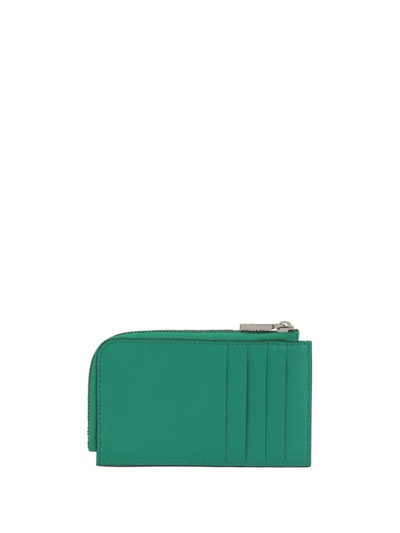 Shop Dolce & Gabbana Logo-print Zip-around Wallet In Green
