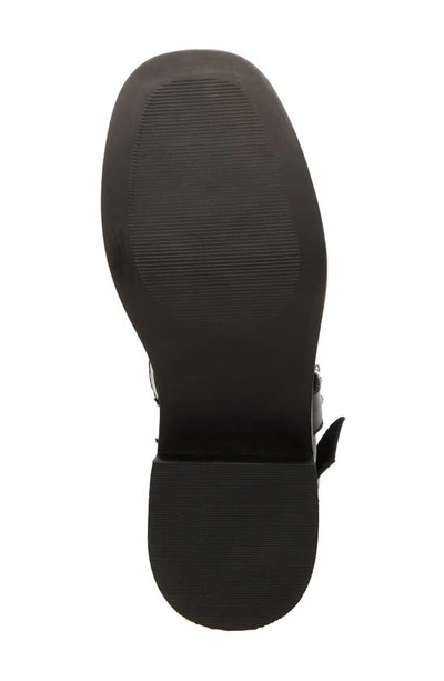 Shop Steve Madden Bryanna Moto Boot In Black Leather