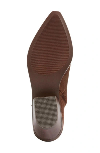 Shop Steve Madden Braylen Pointed Toe Bootie In Brown Sued