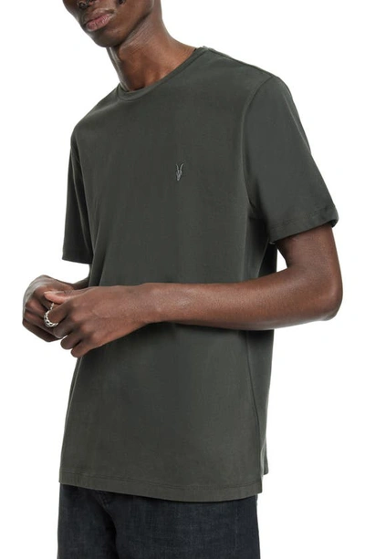 Shop Allsaints Brace Tonic Slim Fit Cotton T-shirt In Shaded Green