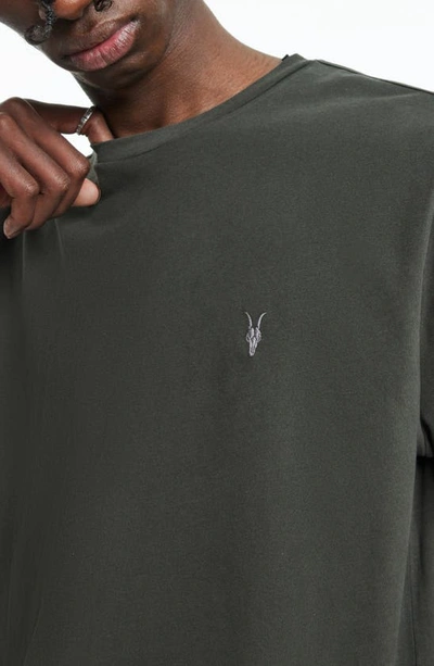 Shop Allsaints Brace Tonic Slim Fit Cotton T-shirt In Shaded Green