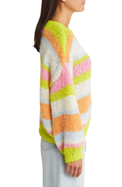 Vero Moda Laney Stripe Pullover Sweater In Sulphur Spring