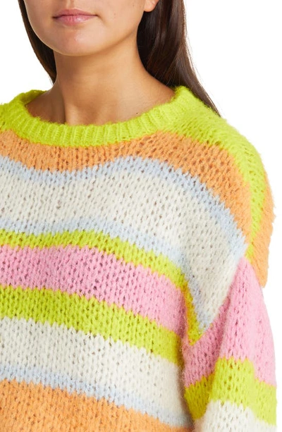 Vero Moda Laney Stripe Pullover Sweater In Sulphur Spring