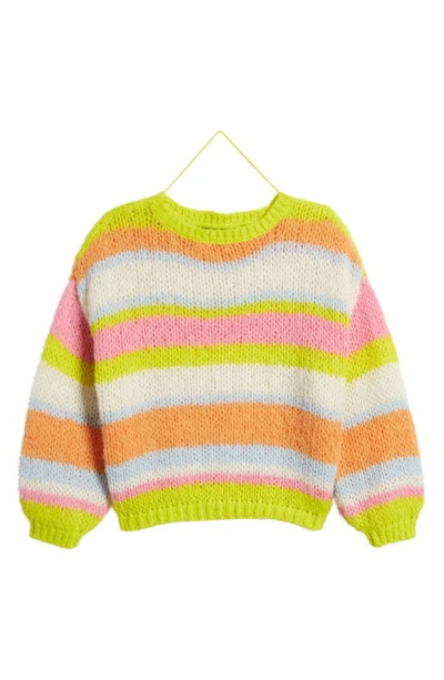 Vero Moda Laney Stripe Pullover Sweater In Sulphur Spring