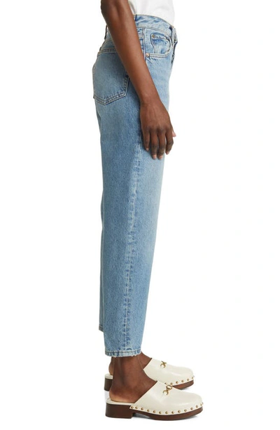 Shop Re/done '70s Ultra High Waist Stove Pipe Jeans In Cool Medium Blue
