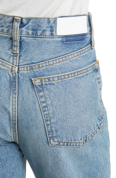 Shop Re/done '70s Ultra High Waist Stove Pipe Jeans In Cool Medium Blue
