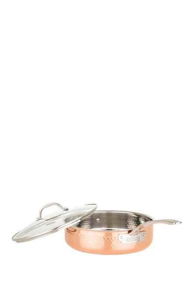 Viking Copper Clad 3-ply Hammered 10-piece Cookware Set In Copper