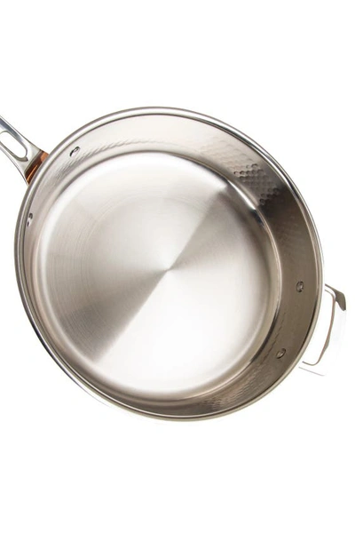 Viking Copper Clad 3-ply Hammered 10-piece Cookware Set In Copper