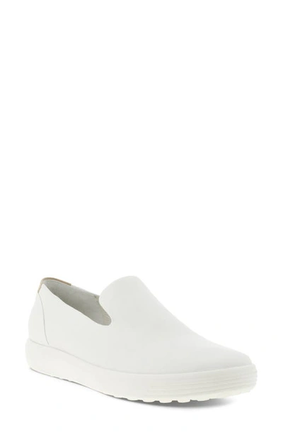 Shop Ecco Soft 7 Slip-on Sneaker In White/ Powder