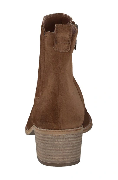 Paul Green Sante Zip Bootie In Toffee Soft Suede