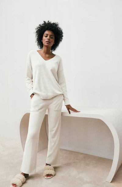 Shop Barefoot Dreams Cozychic™ Ultra Lite® Long Sleeve Lounge Shirt & Pants In Almond