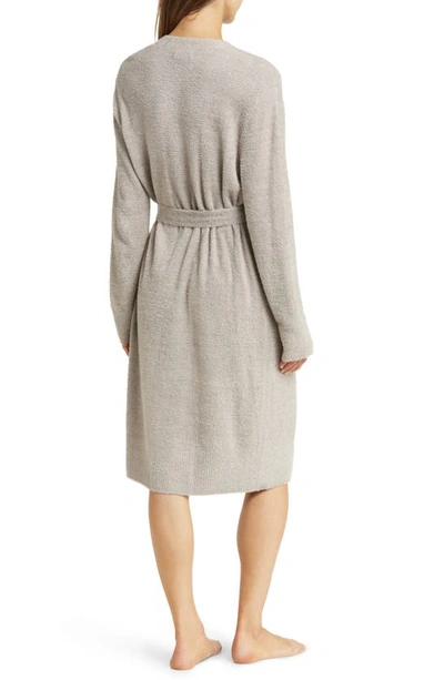 Shop Barefoot Dreams Cozychic™ Lite® Short Robe In Heather Pewter-silver