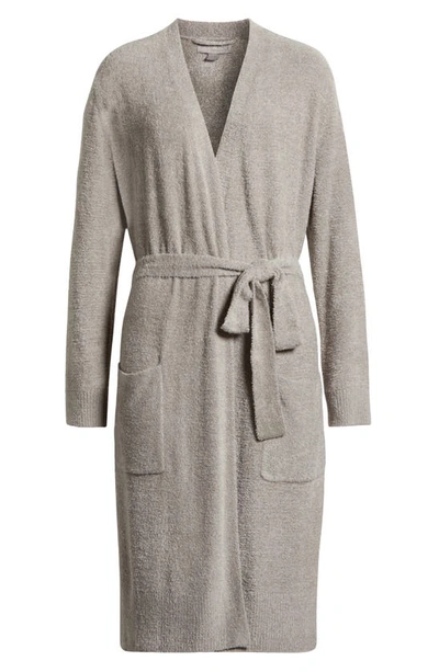 Shop Barefoot Dreams Cozychic™ Lite® Short Robe In Heather Pewter-silver