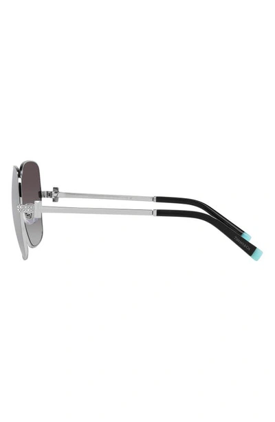 Shop Tiffany & Co 59mm Gradient Irregular Sunglasses In Grey Gradient