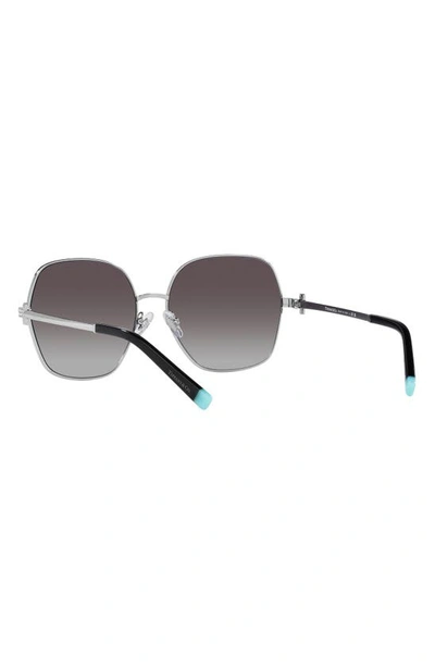 Shop Tiffany & Co 59mm Gradient Irregular Sunglasses In Grey Gradient