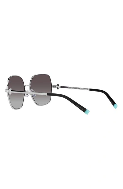 Shop Tiffany & Co 59mm Gradient Irregular Sunglasses In Grey Gradient