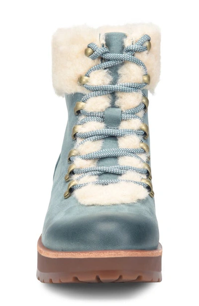 Shop Kork-ease Winslet Genuine Shearling Trim Bootie In Turquoise F/ G