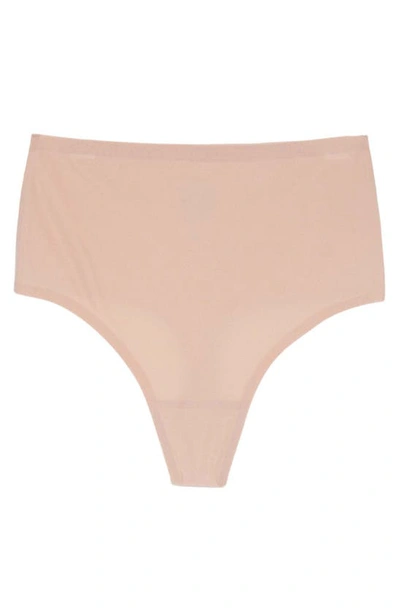 Chantelle Lingerie Soft Stretch Seamless Retro Thong In Rose Authentique-vf