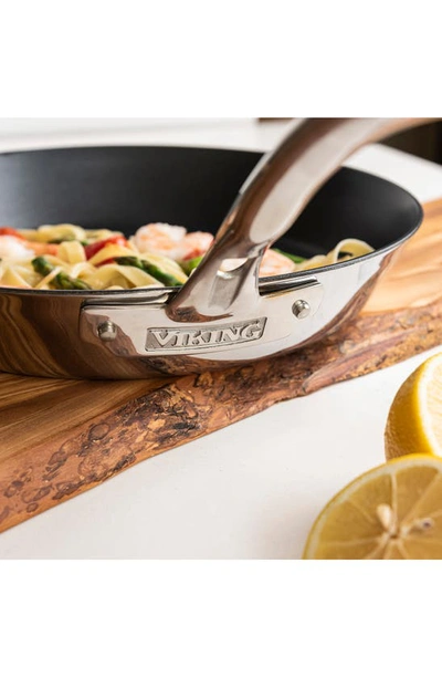 Shop Clipper Viking Contemporary 12" Nonstick Fry Pan In Stainless Steel