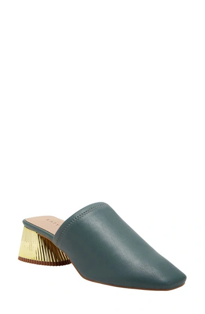 Katy Perry The Clarra Slipon Womens Solid Faux Leather Mules In Sage Leaf