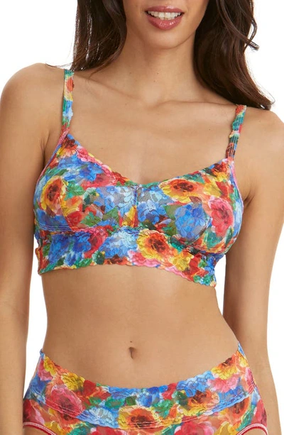 Hanky Panky Printed Retro Bralette In Bold Blooms