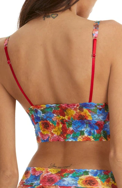 Hanky Panky Printed Retro Bralette In Bold Blooms