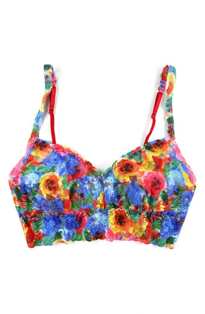 Hanky Panky Printed Retro Bralette In Bold Blooms